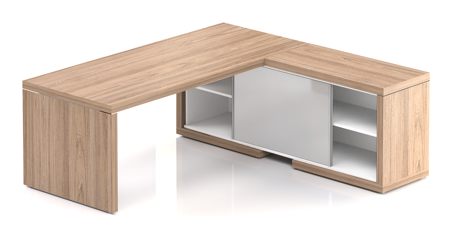 Manažérska súprava stolov s komodou SOLID Z1, voliteľná dĺžka stolu 160/180/200cm